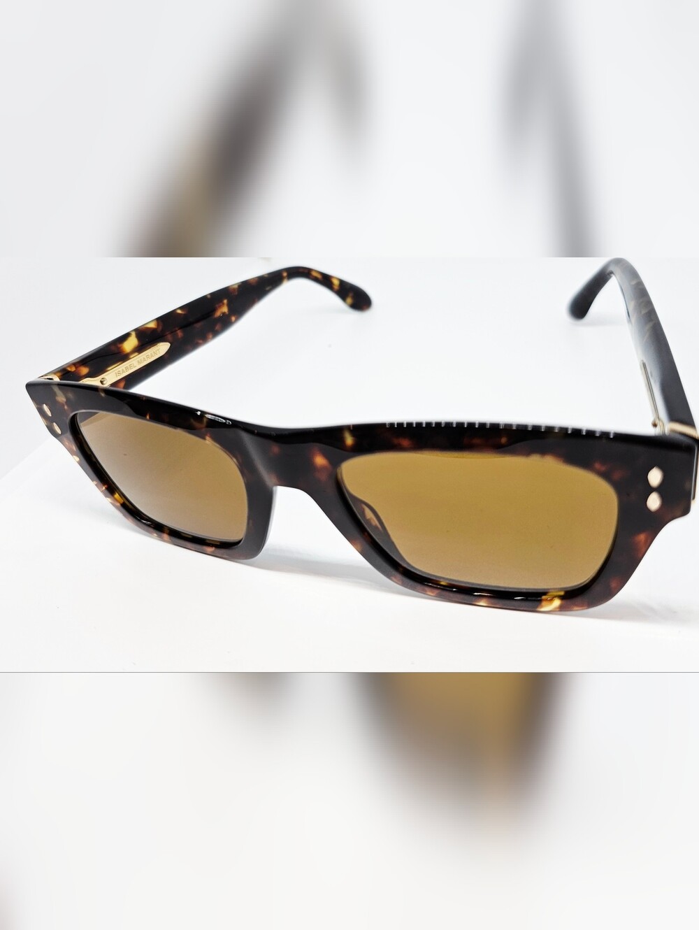 Isabel Marant Rectangular Havana Tortoiseshell Sunglasses IM 0072/S - Picture 6 of 10